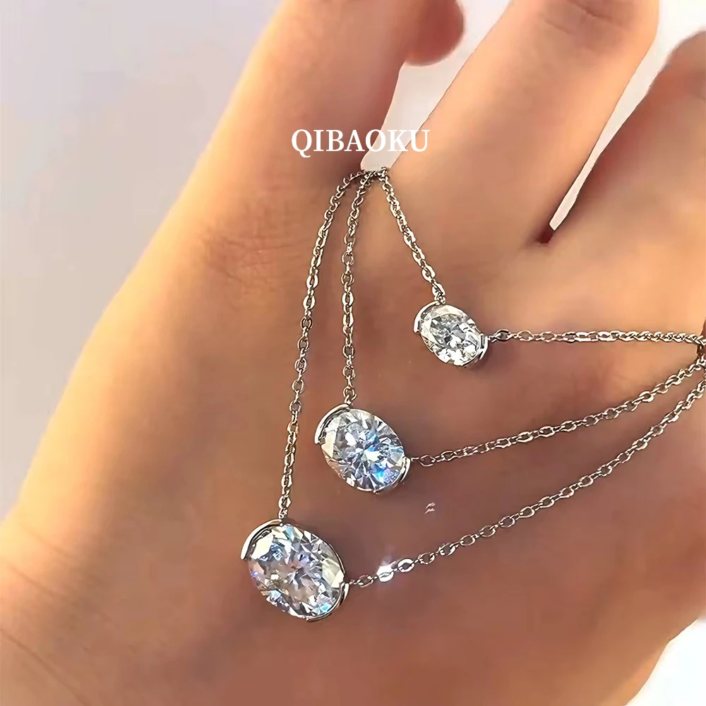 FCGJHW 1-3CT Naszyjnik z owaln – Bezels Set Pendant recenzja i cena