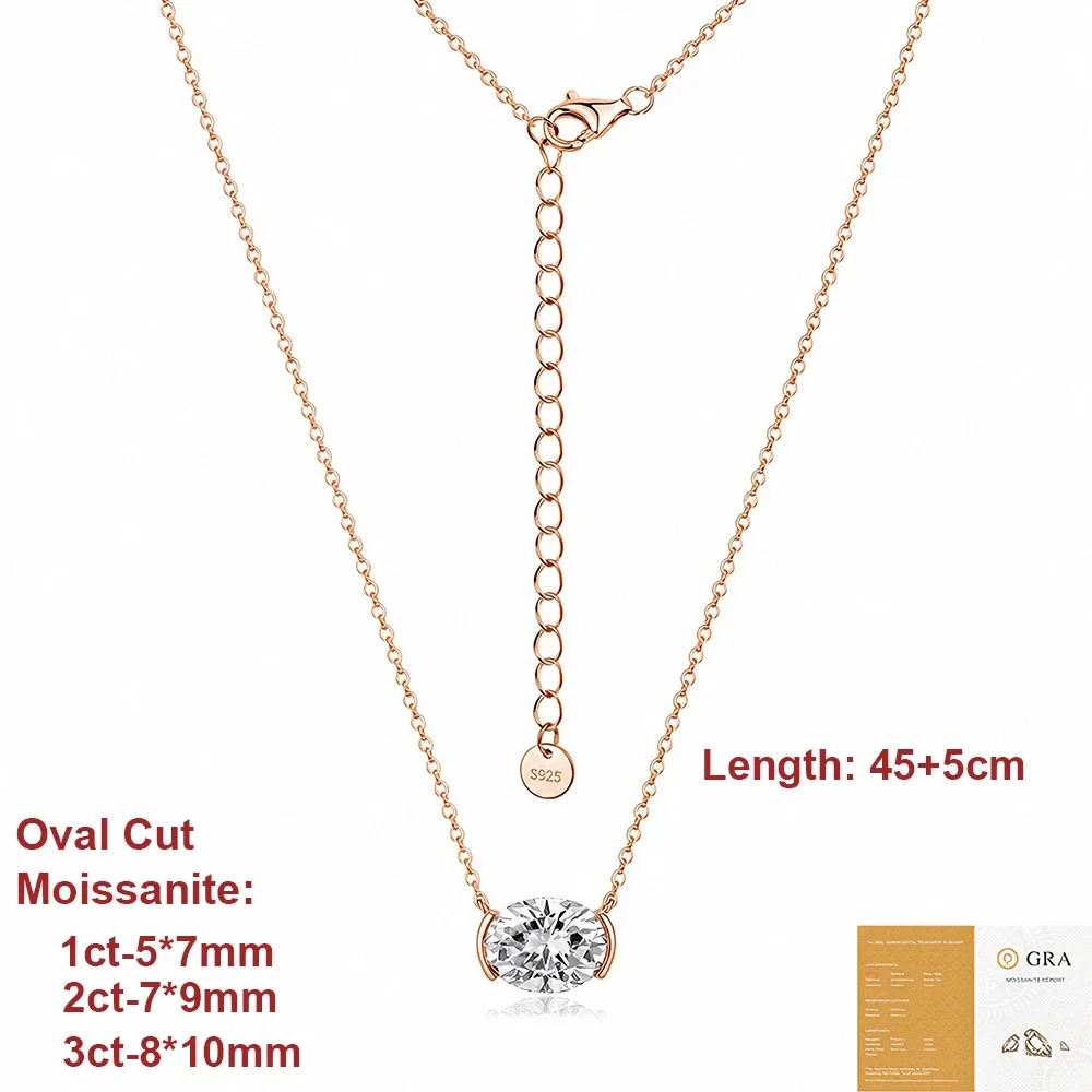 FCGJHW 1-3CT Naszyjnik z owaln – Bezels Set Pendant recenzja i cena