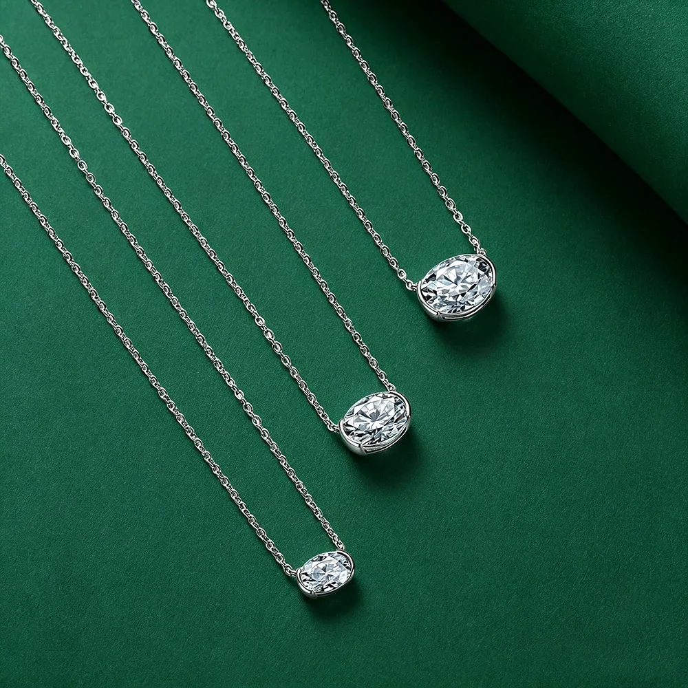 FCGJHW 1-3CT Naszyjnik z owaln – Bezels Set Pendant recenzja i cena